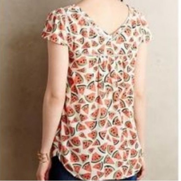 Anthropologie Maeve Watermelon Top - Picture 5 of 15